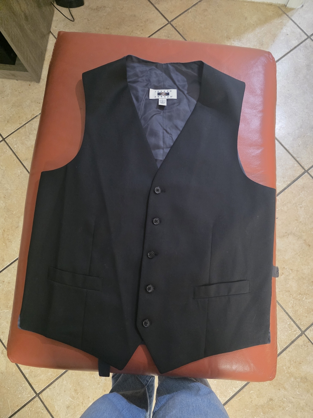 Joseph Abboud Black Men's Dress Vest